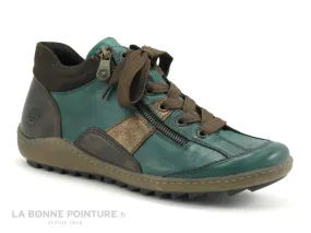 Achat chaussures Remonte Femme Chaussure montante, vente Remonte 1481-12 Bleu et Marron - Chaussure montante Femme