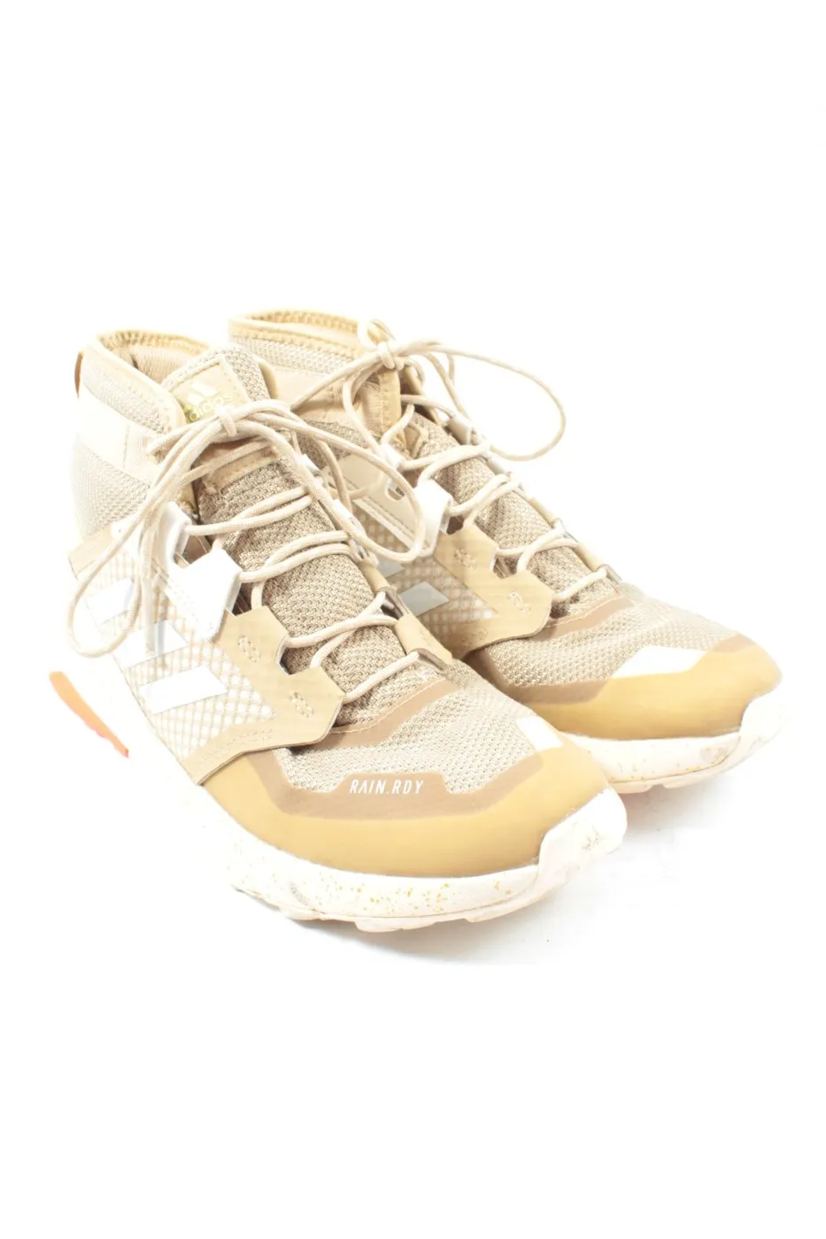 Adidas Basket montante blanc cassé-jaune primevère lettrage imprimé