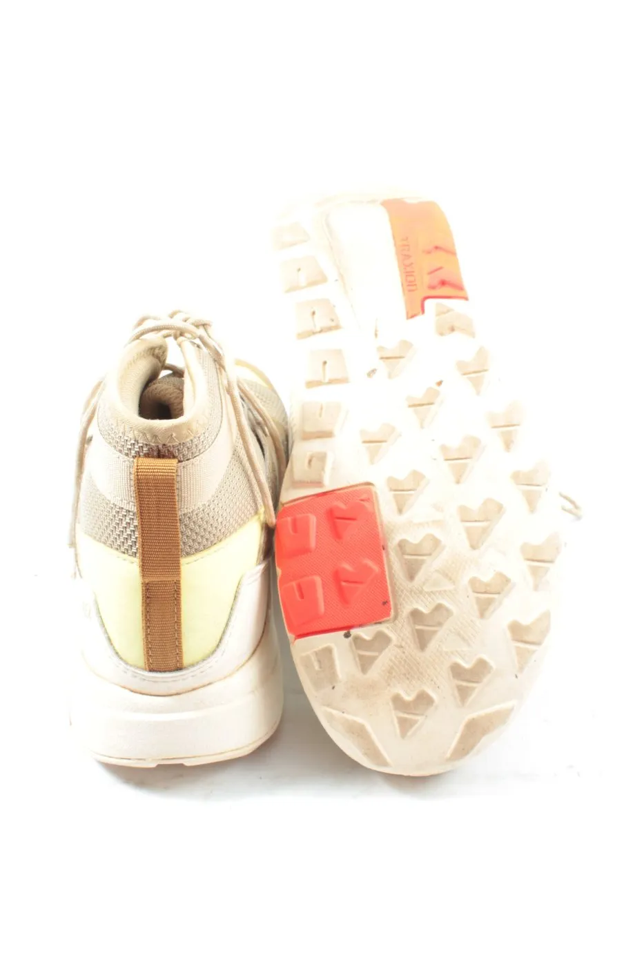 Adidas Basket montante blanc cassé-jaune primevère lettrage imprimé