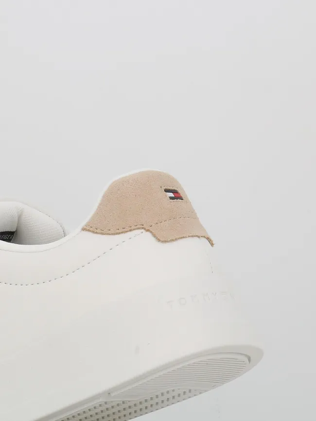 Baskets en cuir court blanc homme - Tommy Hilfiger | wimod