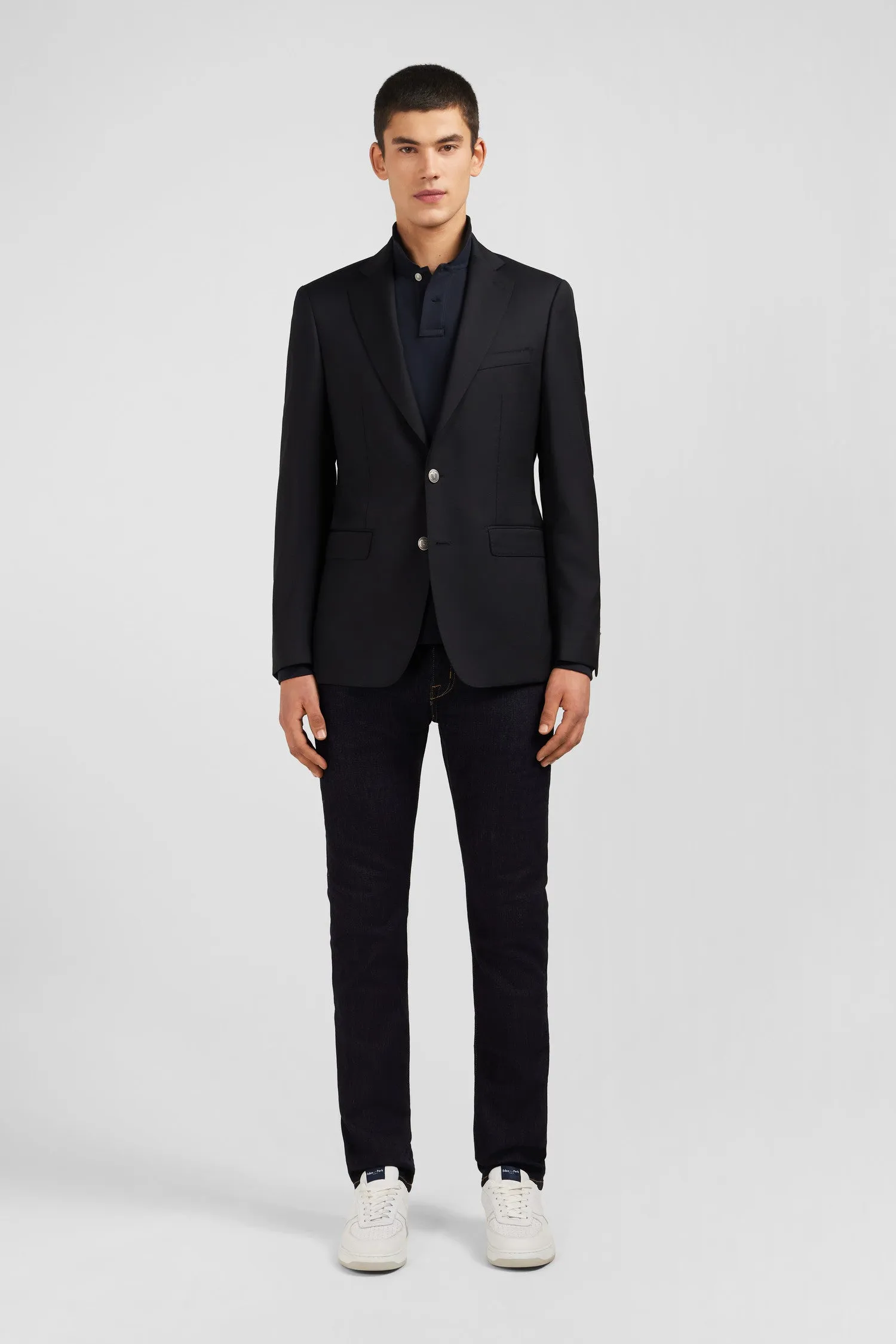 Blazer noir 100 % laine
