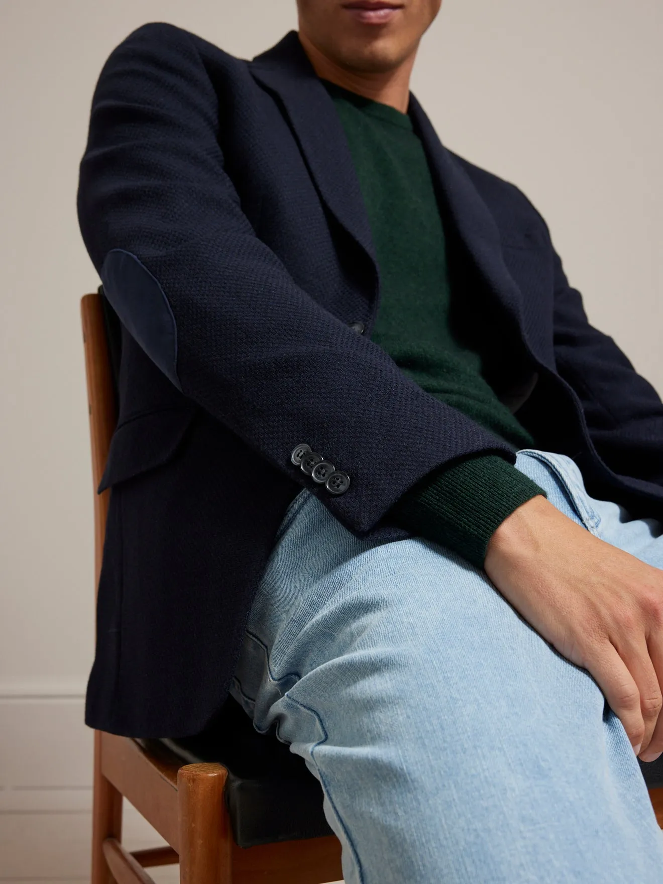 Blazer tissu natté homme