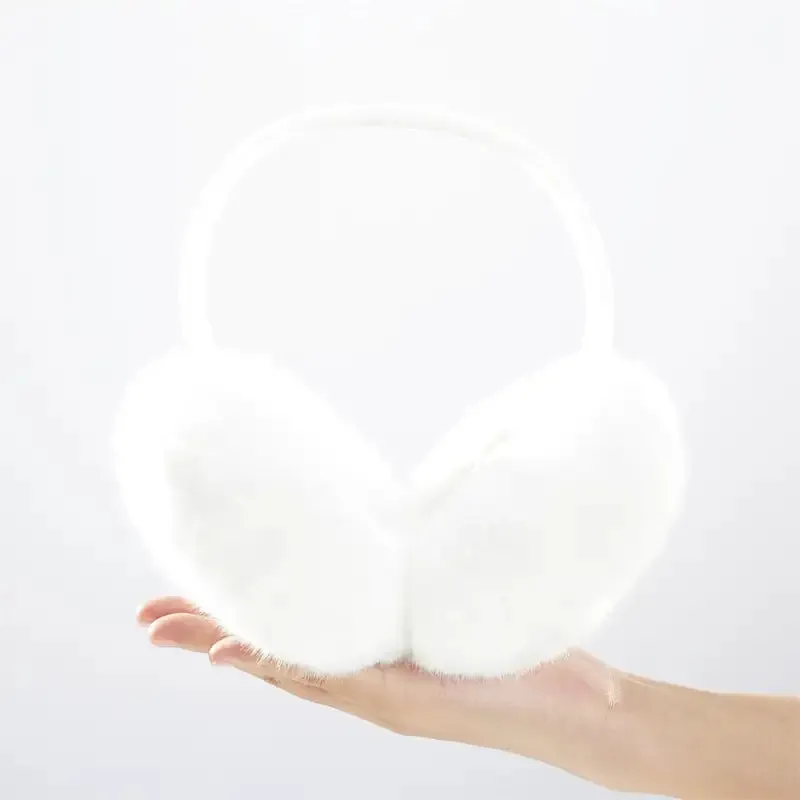 Cache Oreille Fourrure Blanc