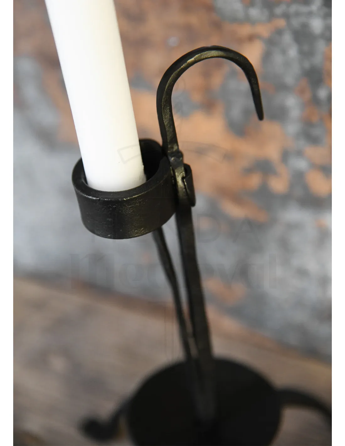 Candélabre de table médiéval forgé à la main (24 cm.) ⚔️ Tienda-Medieval - ⚔️ Boutique-Epees