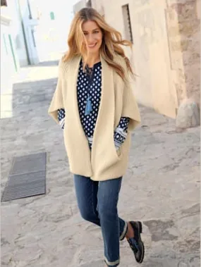 Cardigan manches courtes oversize