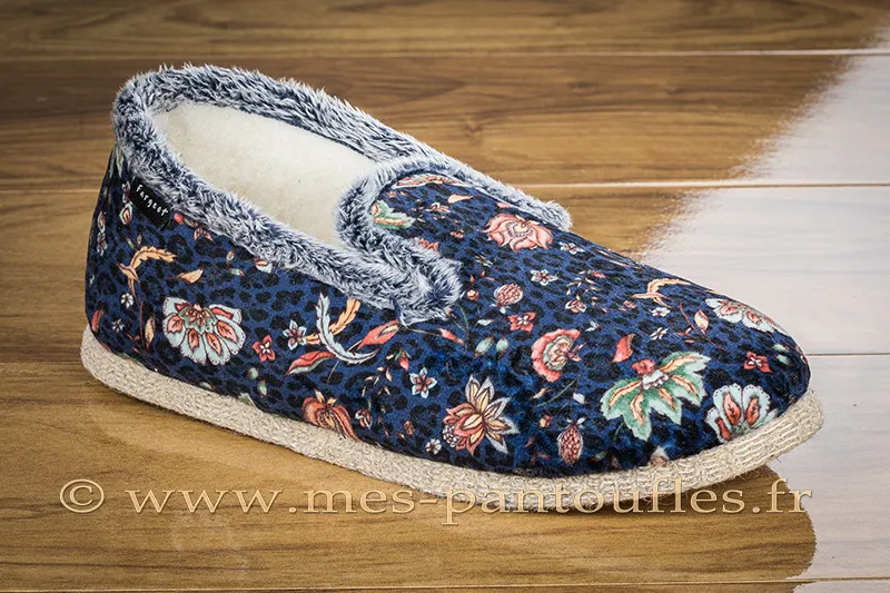 Charentaises femmes hippie chic marine