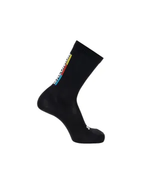Chaussettes by Running Salomon Pulse Race Flag Crew Noir