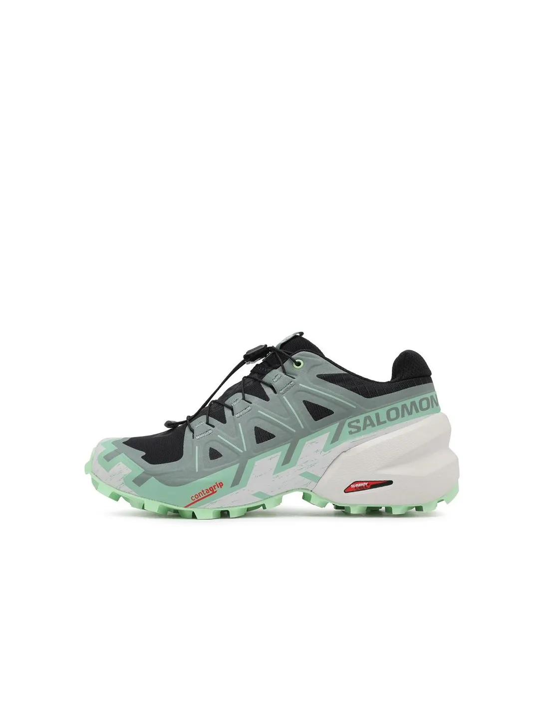 Chaussures de running Salomon Speedcross 6 Black / Laurel Wreath / Green Ash Femmes