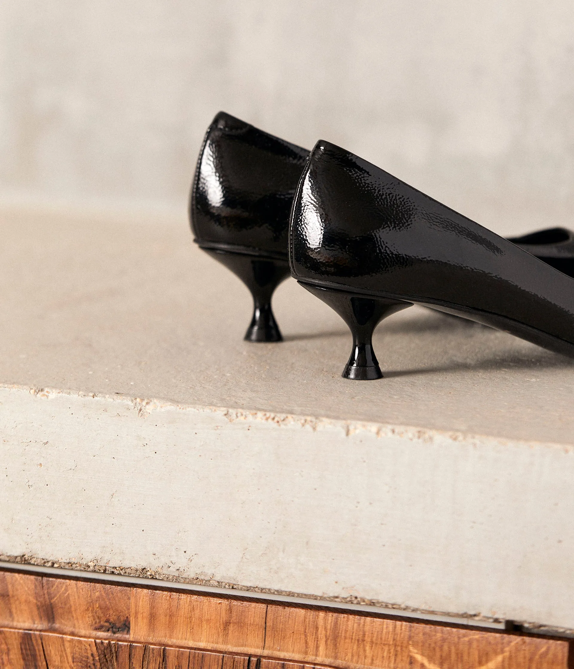 Escarpins noirs vernis Cyriane