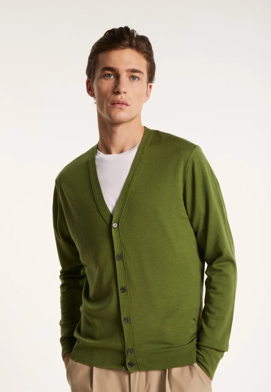 Gilet boutonné en laine mérinos - Etienne