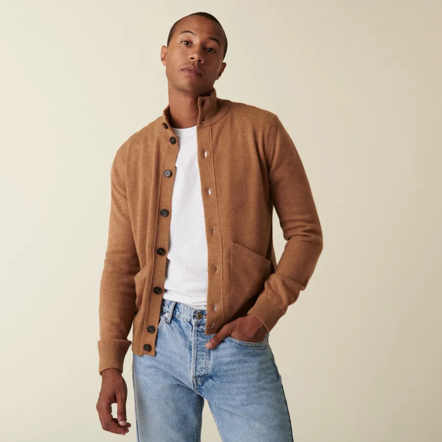 Gilet en cachemire boutonné à poches - Erwan