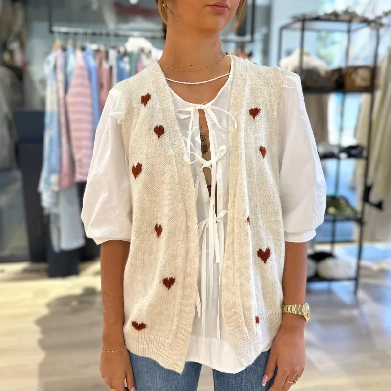 Gilet Sans Manches Coeur Rouille
