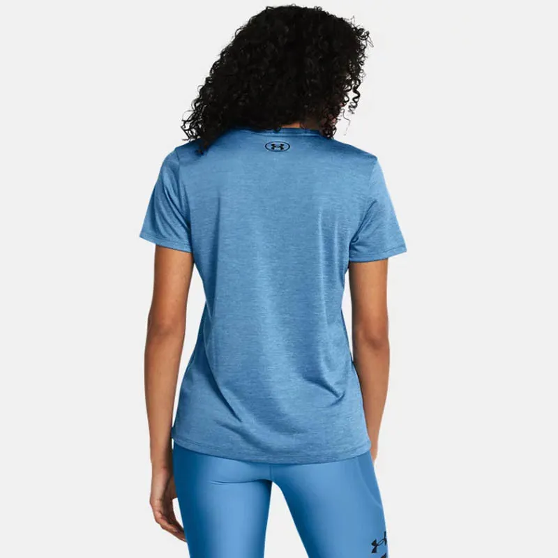 Haut col V femme Under Armour Tech™ Twist - Bleu