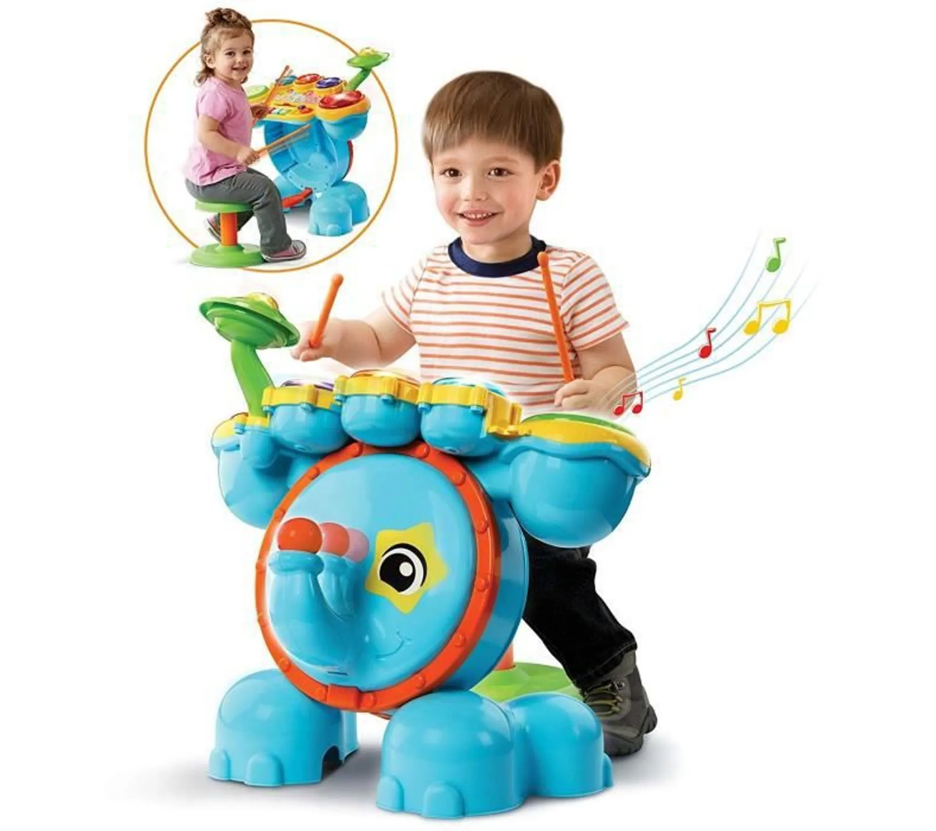 Jungle Rock - Batterie Eléphant - Jouet Musical Enfant