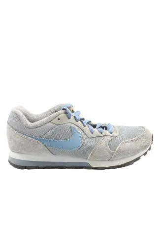 Nike Chaussure skate gris clair-bleu lettrage imprimé style décontracté
