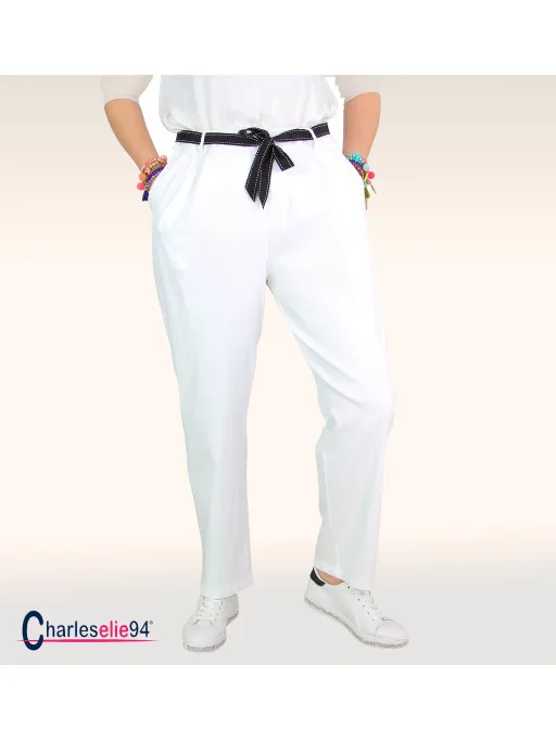 Pantalon ZAKA ete  blanc