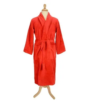 Peignoir col châle - unisexe - AR025 - rouge