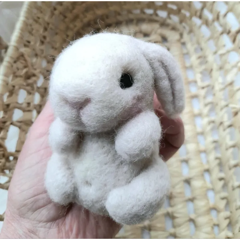 Petit animal peluche en laine feutrée faite main en France