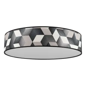 Plafonnier Espacio 4xE27 Max.25W Blanc/Multicolore/Blanc | 3 Suisses