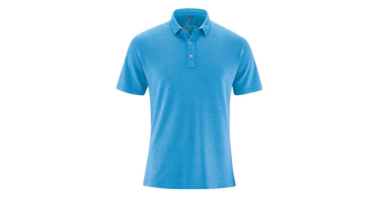 Polo homme boutonné "837" - chanvre et coton bio