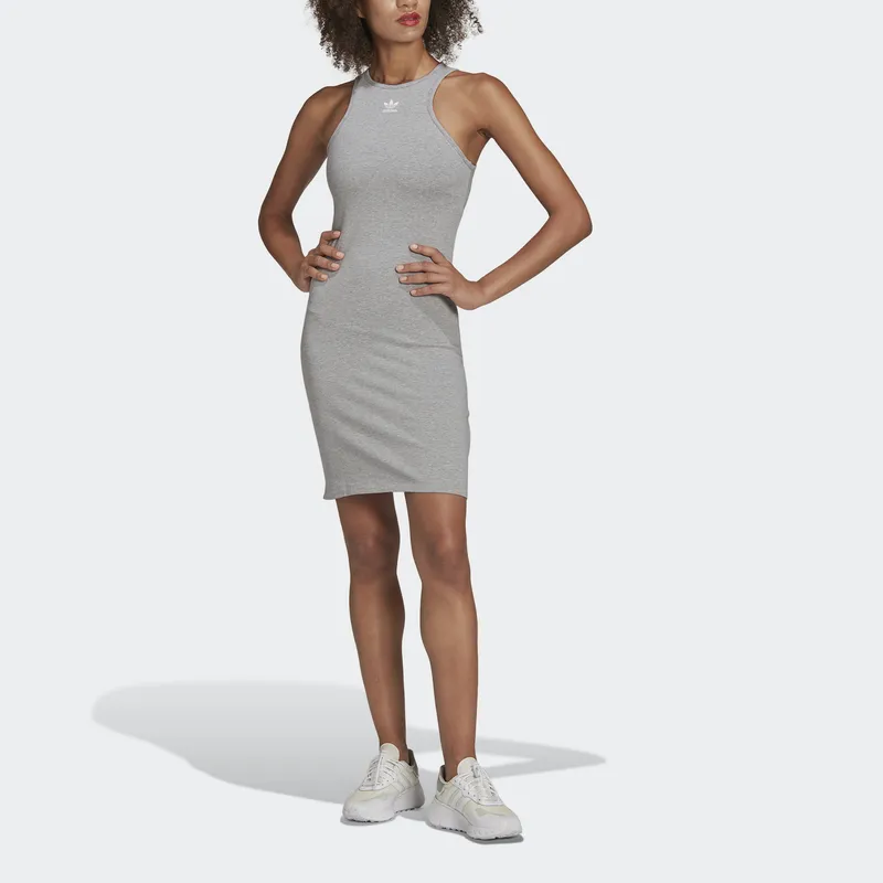Robe femme adidas Originals Racer Back Dress - Medium Grey Heather