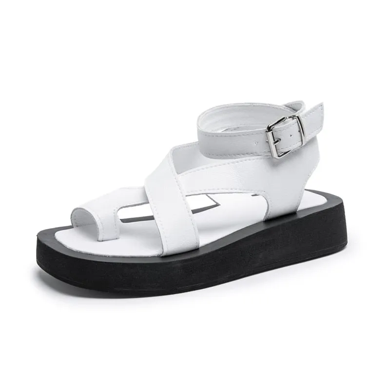 Sandales en cuir pour femmes - Strap