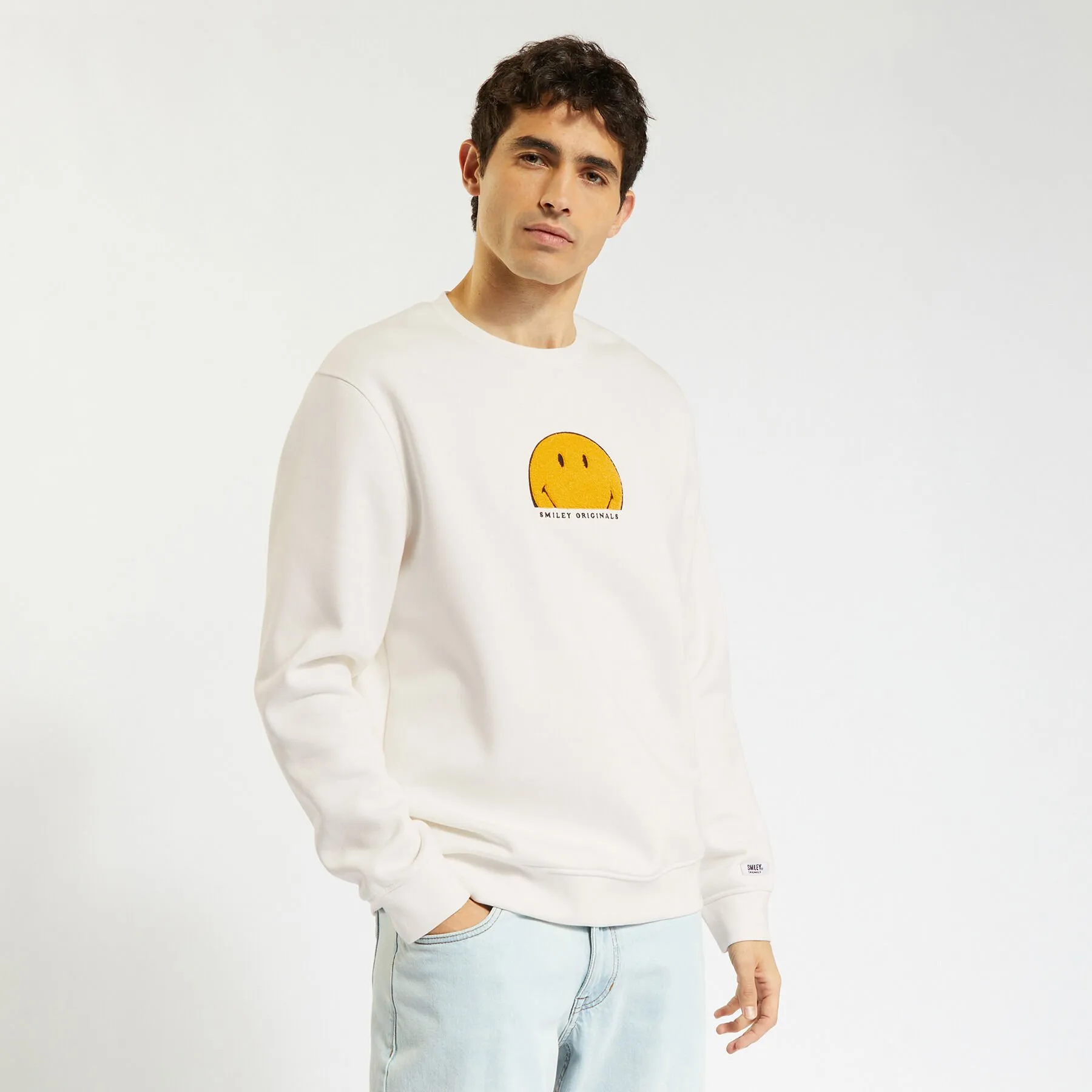 Sweat à col rond Smiley® Originals Ecru | Jules