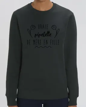 Sweat-shirt Vraie pipelette de mère en fille Par tunetoo