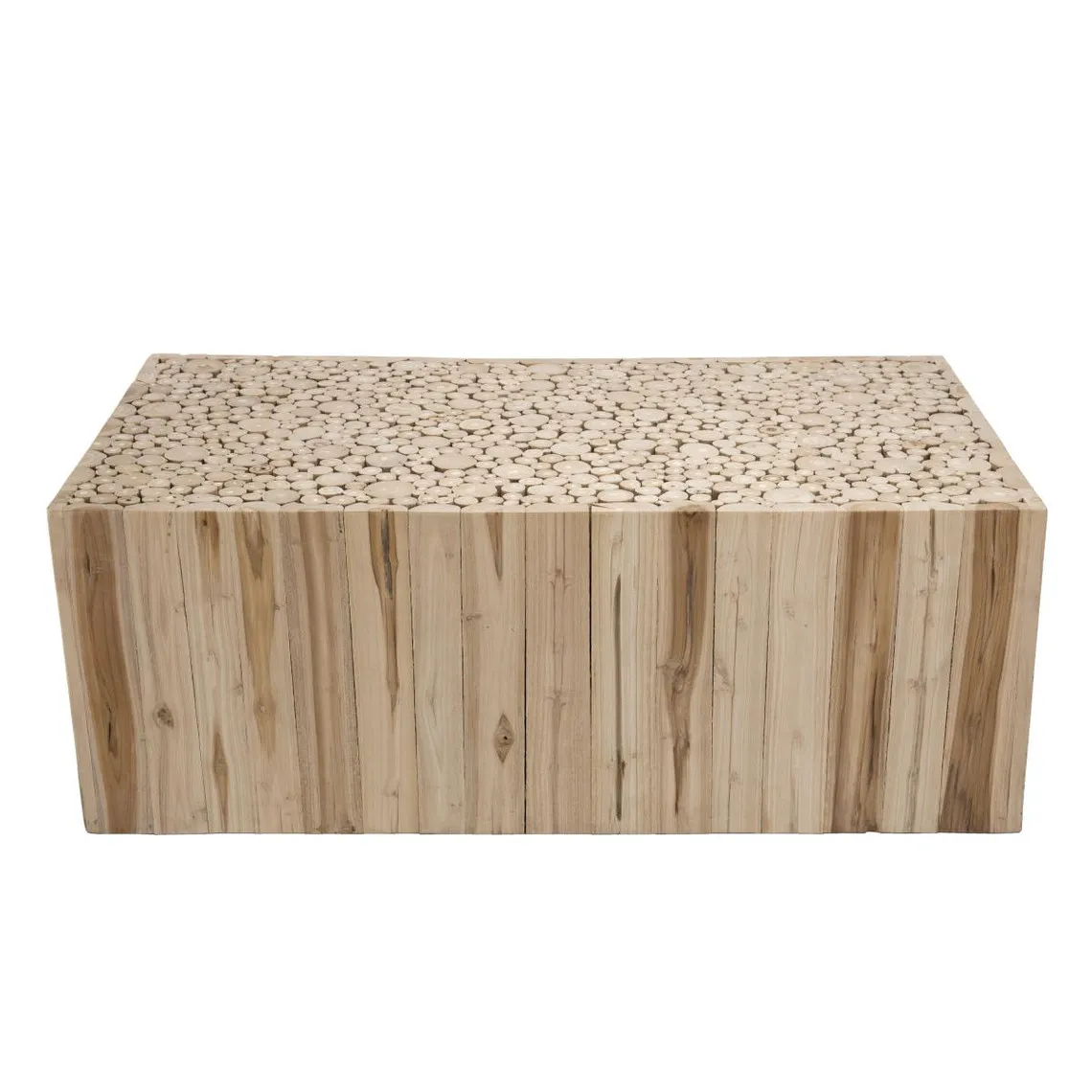 Table basse rectangulaire bois nature en Teck - KAMIL | 3 Suisses