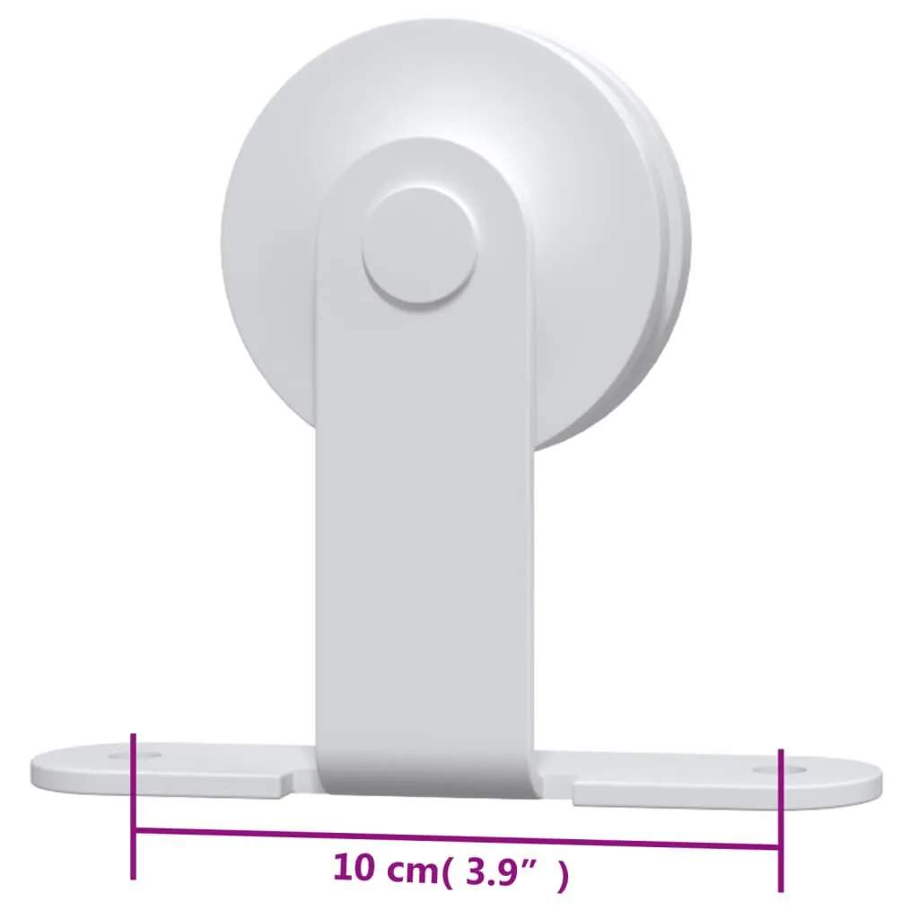 vidaXL Kit de quincaillerie de porte coulissante 183 cm Acier Blanc | vidaxl-fr
