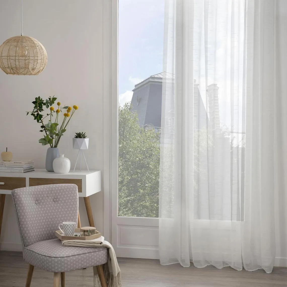 Voilage blanc 